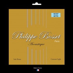 Jeu guitare folk soft brass 80/20 7 cordes