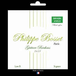 Jeu guitare Brahms 8 cordes nylon noir Low B