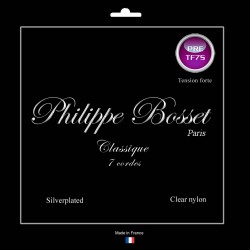 Jeu guitare 7 cordes classique nylon clair  Prestige Tension forte
