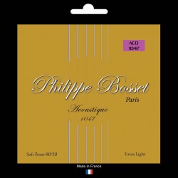 Jeu guitare folk soft brass 80/20 Extra light 10-47