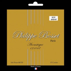 Jeu guitare folk 12 cordes  soft brass 80/20 Extra light 10-47